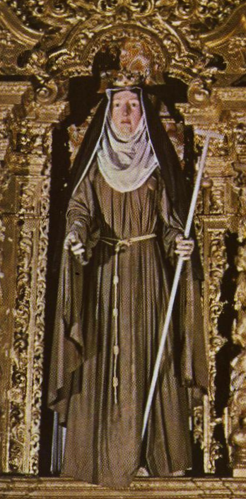 Antiga imagem processional da Rainha Santa