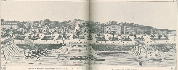 The river waterfront nearby Cais do Sodré, according to Ventura Terra&rsquo;s plans