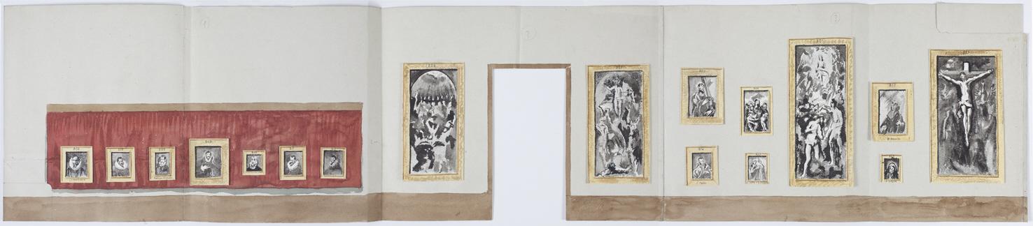 Projecto museográfico da sala El Greco no Prado, 1920